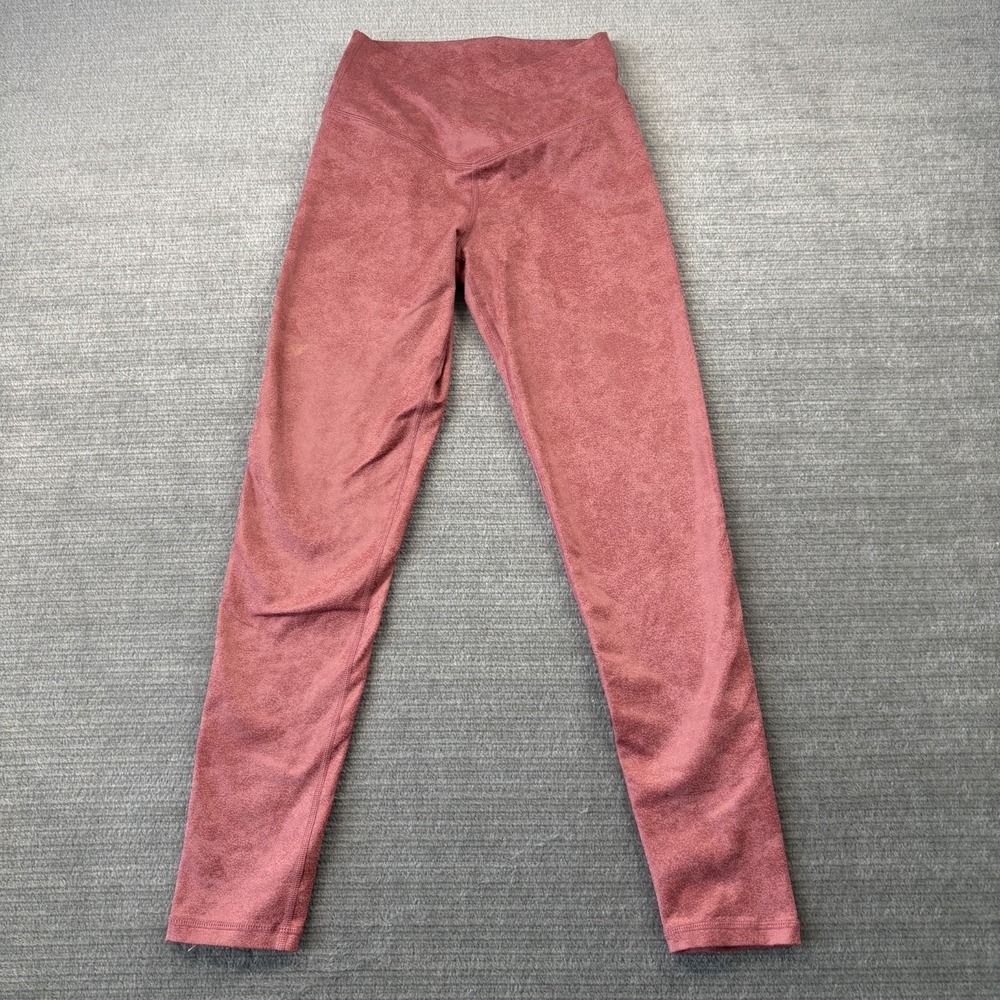 Offline Aerie Leggings Women M Pink Crossover 7/8 Faux Crackled High Rise Lounge